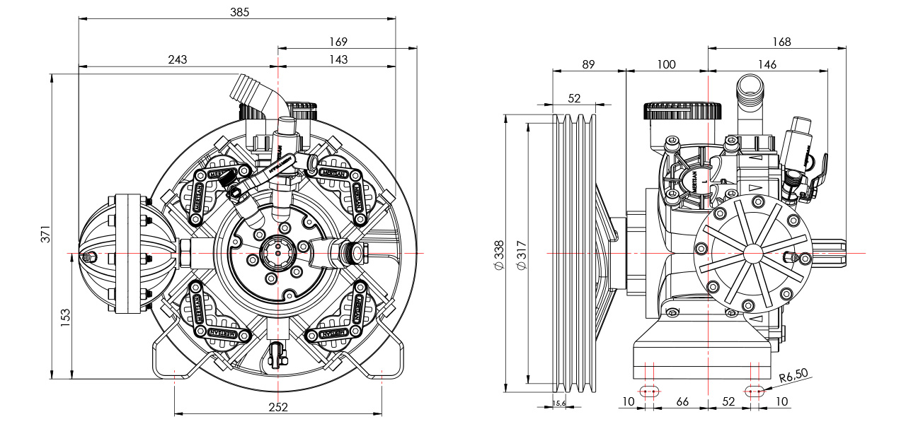 MTS-496 P - 4 Membranlı Kasnaksız Teknik Resim