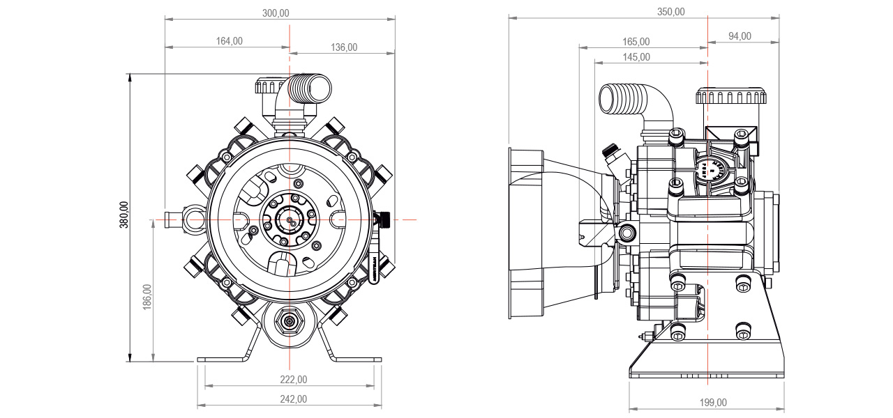 MTS-496 T - 4 Membranlı Tüplü Teknik Resim