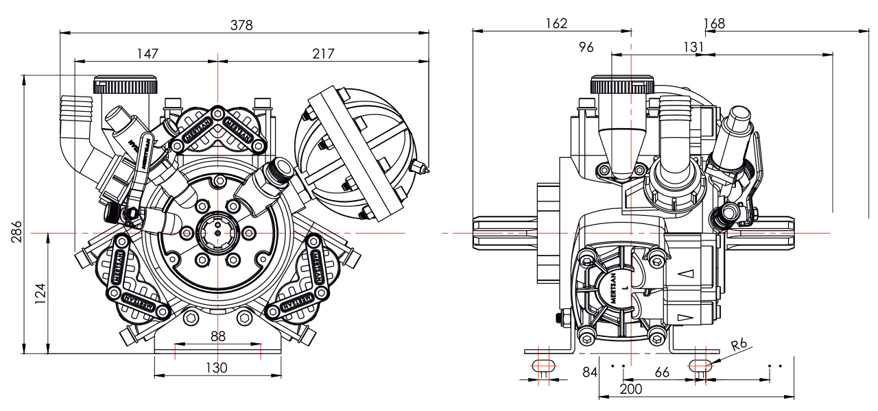 MTS-371 Z - Çift Frezeli - Çift Şanzımanlı Teknik Resim