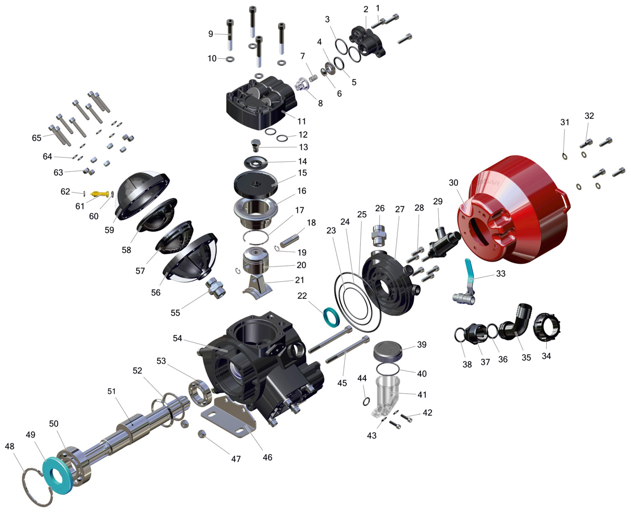 MTS-371 Z - Çift Frezeli - Çift Şanzımanlı Bileşen Resmi