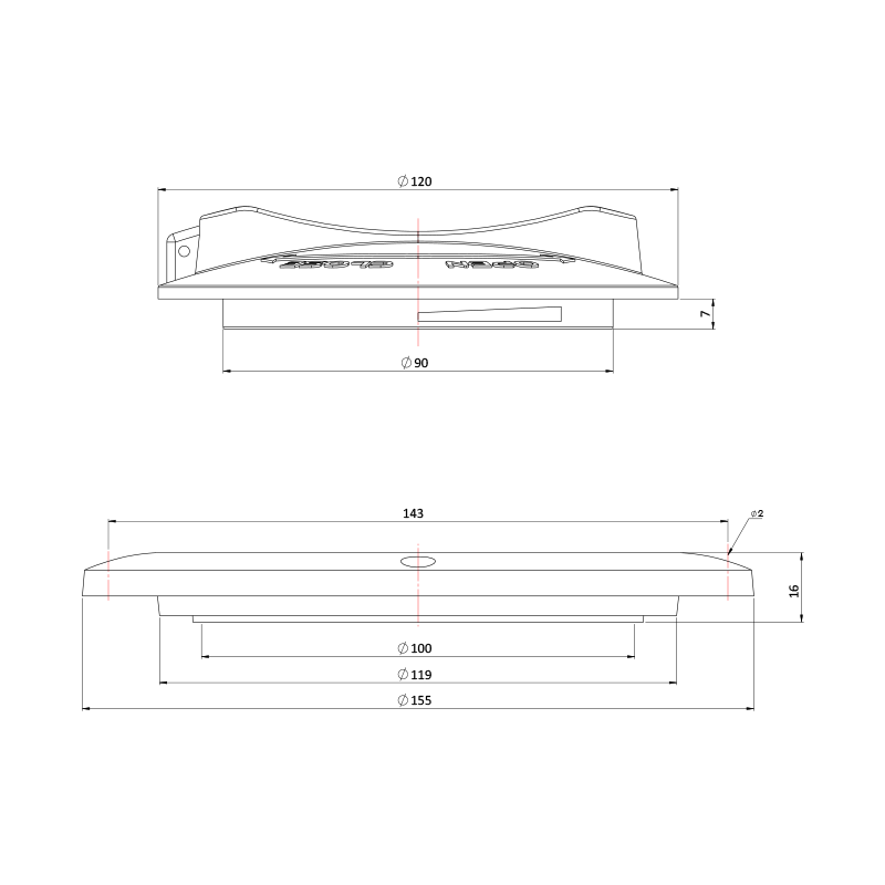 Temiz Su Kapağı (Kilitli) Teknik Resim