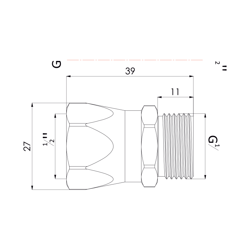 Düz Dönel Nipel (G¾